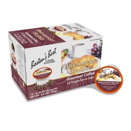 Boston's Best Coffee Roasters - Breakfast Blend - Light Roast 100% Arabica Coffee - 12 Single Serve Keurig-Compatible K-Cup Pods