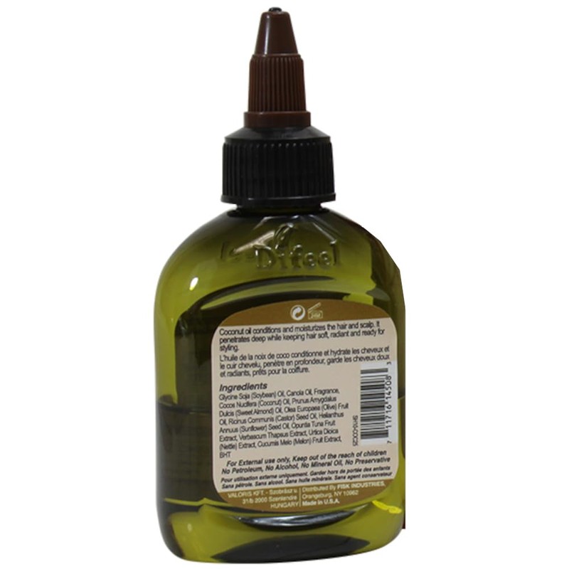 Difeel Coconut Hair Oil Blend 7.1 Ounce ounce