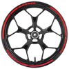 Area1 Motorcycle Scooter Wheel Rim Sticker 15-25 Inch Red Set