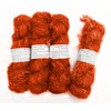(Orange) - 100g Recycled Sari Silk Yarn Hand-spun Orange Soft