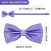 AUSUAYA Men's Bow Tie with Pocket Square and Cufflinks, Adjustable