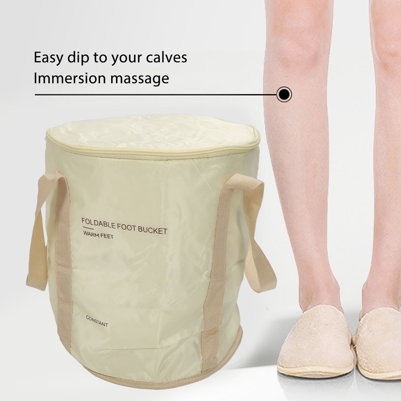 Foldable Foot Soaking Bag 5 Layer Insulation Portable Handle Collapsible
