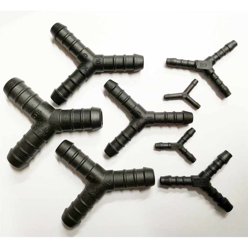UKCABLE-TIES 2X Y-Piece Splitter Connector Hose Tube Pipe 3-Way Fuel