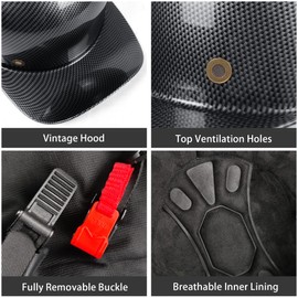 XINGSILUC Baseball Motorcycle Helmet - Half Helmet Motorcycle Men Women for Bike Cruiser Chopper Moped Scooter with Gloves and Masks, Dot Approve - Carbon Fiber,L