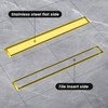 EXF Offset Linear Shower Drain 18 Inch Brushed Gold with