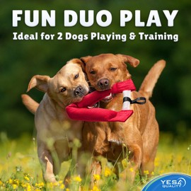 YES4QUALITY Dog Toy - Tug of War for Dogs - Horseshoe Shape Pull and Play Toy for 2 Dogs - 10x11 Inch, Fun Fuchsia - Durable Training and Exercise Equipment for Medium to Large Breeds