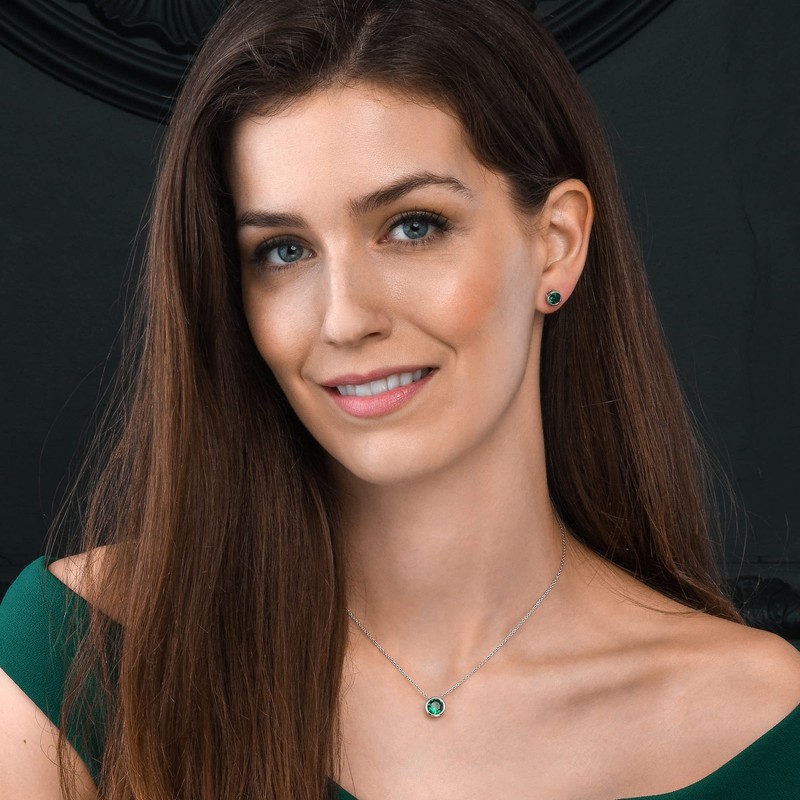 namana 925 Sterling Silver White Green Blue Red Cubic Zirconia