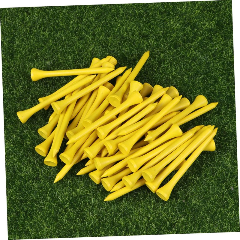 WOONEKY 100pcs Golf Tees Wooden Yards for Tee Box Friction