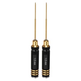 sourcing map 2pcs RC Hex Screwdriver 1.5mm Titanium Hexagon Screwdrivers Wrench Steel RC Hex Driver Repair Tool for RC Models Car Helicopter Boat