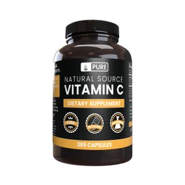 PURE ORIGINAL INGREDIENTS Vitamin C (365 Capsules) No Stearates or Rice Fillers, Gluten-Free, Vitamin C with No Additives