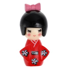 NUOBESTY Traditional Japanese Kimono Kokeshi Doll Ornament Wooden Asian Geisha Collectible Figurine Statue for Office Home Party Table Decoration Random