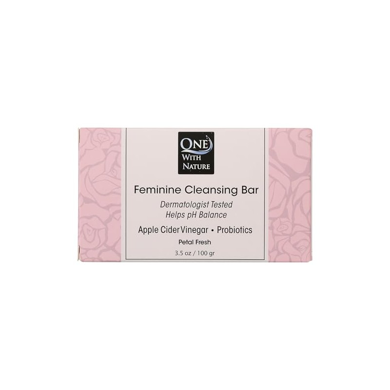 One With Nature Feminine Cleansing Bar Soap Petal Fresh 3.5