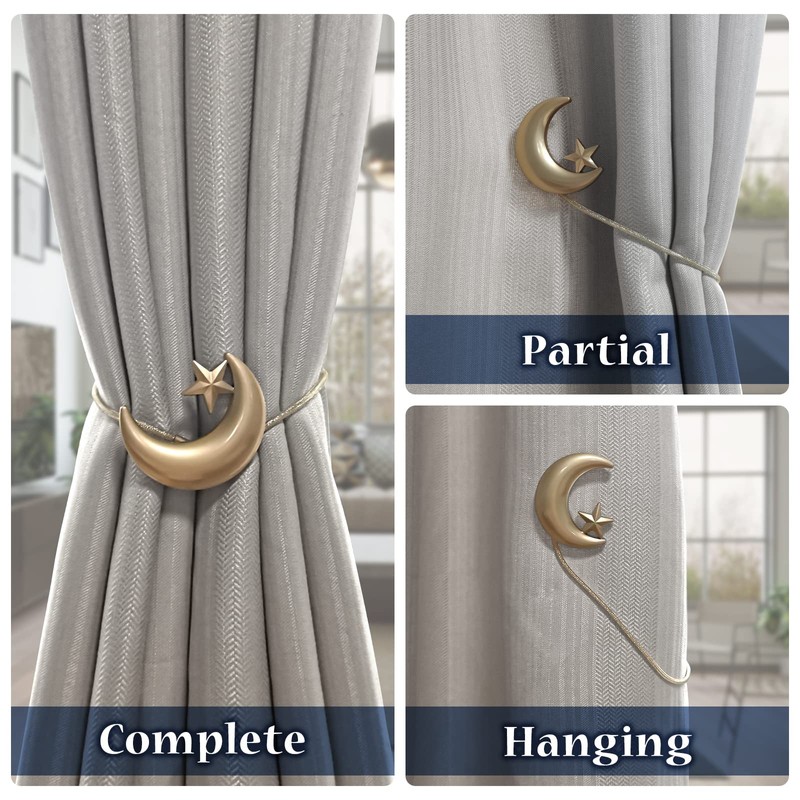 Dalababa 1 Pair Magnetic Curtain Tiebacks Drape Tie Backs Creative