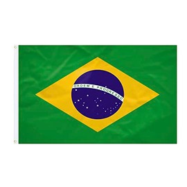 Brazilian Flag – 150 x 240 cm – Reinforced Fabric – Durable Stitching – Bright Colours – Outdoor Indoor Flag – Integrated Eyelets – National Flag