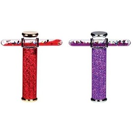 Star Magic Continuous Movement Kaleidoscope,Liquid Motion Kaleidoscope,Liquid-Glitter Filled Wands Kaleidoscope (2 Pack- Red & Purple)