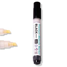 Wilkins Marcador de entresuela prémium para pintura personalizada sobre cuero, gamuza, tela y espuma suave para 2-4 pares de zapatos (negro)