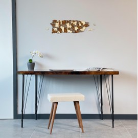 Puerto Rico Country Wall Art Decor, 3D Wooden Home and Office Wall Art, Puerto Rican Decor (54 x 15 cm | 21.3" x 5.9")