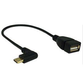 MTUERANC USB C to USB Adapter, Type C OTG Cable, Gold-Plated USB 3.1 Type C (USB-C) Male to USB Type A Female OTG Adapter Cable -10 inch (90 Degree USB C to A Left/Right)