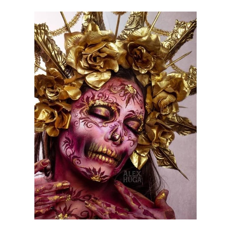Paleta Metalica, maquillaje corporal, base agua, hipoalergénico, COLIBRIX