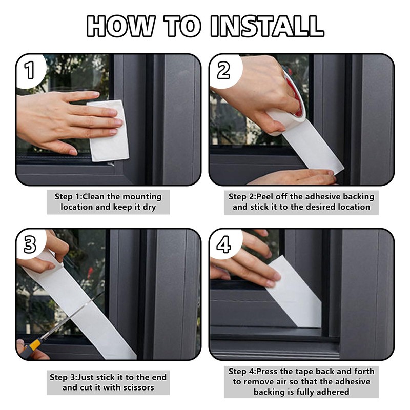 ASTIMESA White Windproof Window Tape for Winter, 2 in x