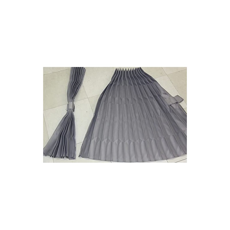 Dark Grey Pleated Truck Curtain Side Curtains 100cm W x