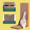 Cardboard Scratching Post with Bevel, 23.6-inch L-Shaped Scratching Post, All-Around