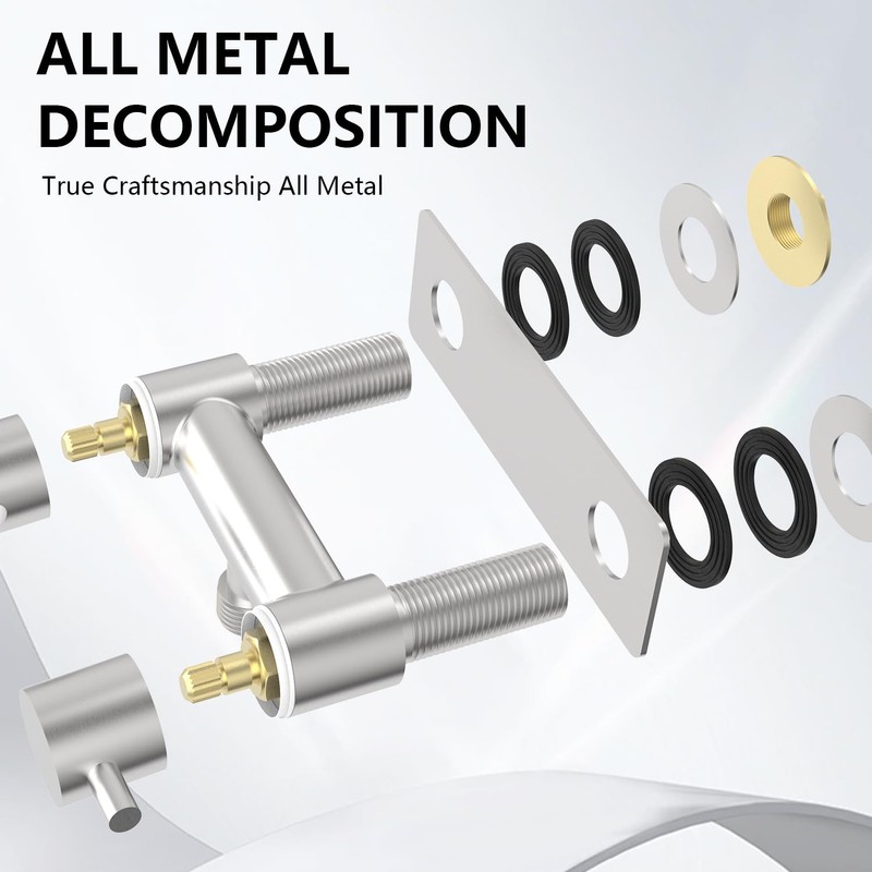 All Metal RV Shower Faucet, TONNY 4" Camper Shower Faucet