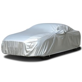 Tecoom Sport Car Cover Waterproof UV-Proof Windproof for All Weather Indoor Outdoor Mirror Pockets Fit 183-193 Inches Length Coupe/Convertible/Sport Car Fit for Ford Mustang, Chevy Camaro etc.