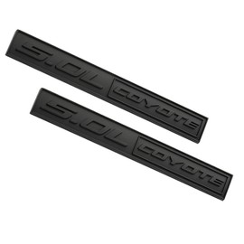 2 Pack 5.0L Coyote Emblems Decal 3D Badge V8 Engine Trunk Sticker Replacement for Mustang & F150 (Matte Black)