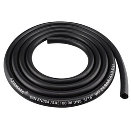 3 Meters Fuel Line Hose 8mm (5/16") ID Fuel Pipe 8mm Fuel Hose Rubber Oil Resistant, Pressure Resistant, Heat Resistant Fuel Hose for Trucks, Cars, Tractors, or Small Engines