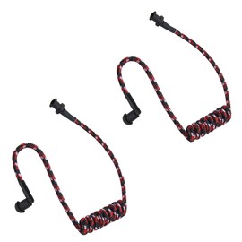 WODASEN Replacement Braided Nylon Fiber Acoustic Coil Tube Moisture Resistant Waterproof Color for Radio Earpiece (Red-Pink-Black-2)