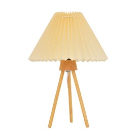 Desk Lamp Retro Style Versatile Pleated Bedside Table Lamp Reading Lamp for Home Bedroom Fixed Brightness