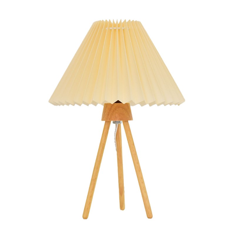 Desk Lamp Retro Style Versatile Pleated Bedside Table Lamp Reading