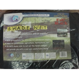 16 X 20' Black Shade Net Mesh Screen Garden Patio RV Nursery Canopy Sun Tarp