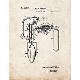 Apparatus for Administering Anesthesia Patent Print Old Look (13" x 19") M15916