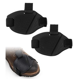 2 Pcs Motorcycle Shoe Protector, Motorcycle Shifter Pad Boot Cover Black Motorcycle Shoe Cover Rubber Shoe Protector Pads For Men Women Gear Accessories