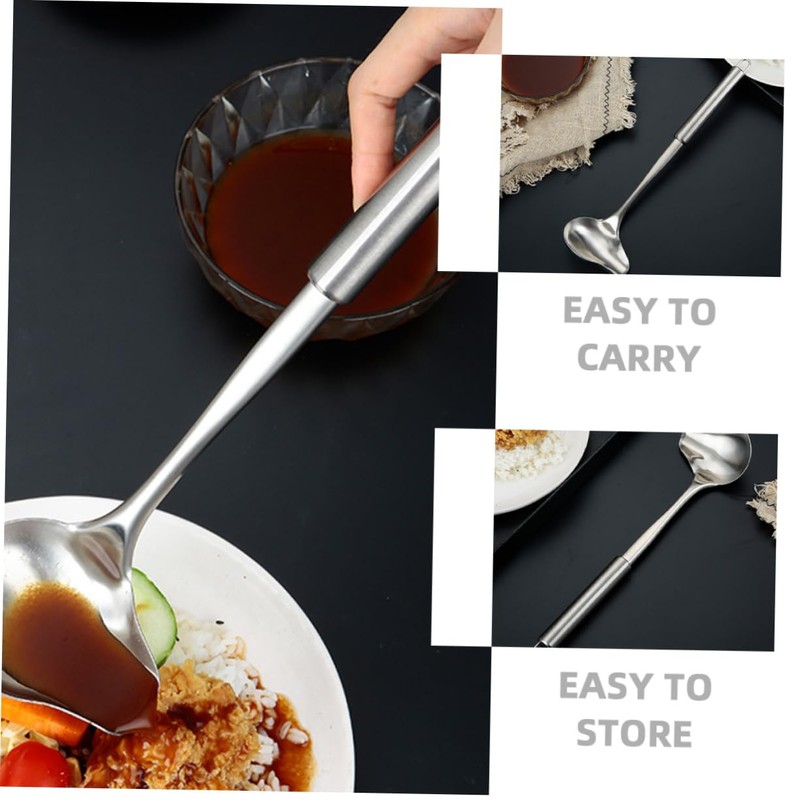Zerodeko Mini Stainless Steel Ladle for Soup Gravy Spoon with