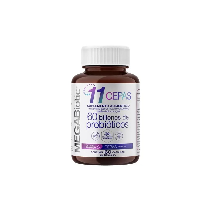 Probioticos 11 Cepas De 60 Billones Megabiotic 60 Capsulas