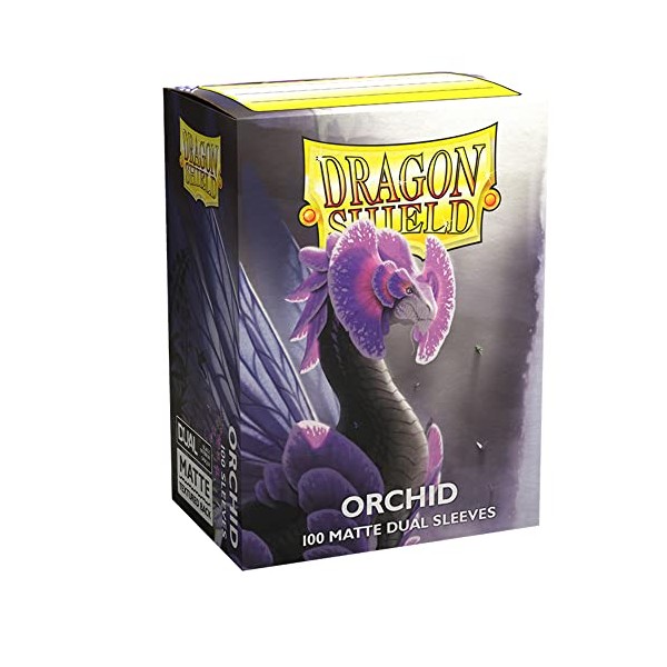 Dragon Shield Standard Size Card Sleeves – Matte Dual Orchid 100CT – MTG Card Sleeves are Smooth & Tough – Compatible with Pokemon, Yugioh, & Magic The Gathering Card Sleeves
