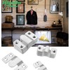 Hicello 20 Pieces Flush Concealed Brackets, Interlocking Stainless Steel Hanging
