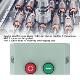 Magnetic Electric Motor Starter, Single Phase 2.2KW 3HP, 3 Phase 4KW 5.5HP Magnetic Motor Starter with Waterproof Plug, Overload and Defect Protection, Magnetic Switch Box