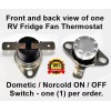 Norcold Dometic Cooling Thermostat 618093 Fan Switch + FREE Fuse,