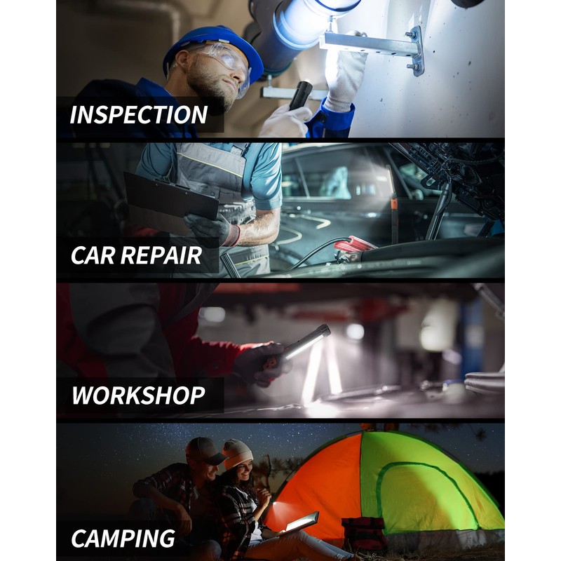 Anylight Rechargeable Work Light, 400LM Mechanic Work Light, Magnetic Flashlight