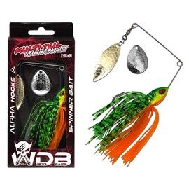 Wild Devil Baits Multi Tail Spinner Bait Artificial Bait Spin Jig Fishing Lure Bass Pike Zander (Fire Tiger, 15 g)