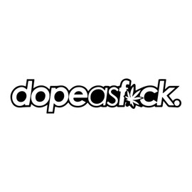 DopeAsFck Sticker Decal Notebook Car Laptop 8" x 1" (Black)