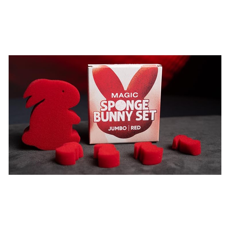 Magic Sponge Bunny Rabbit Set Jumbo RED by Murphy's Magic