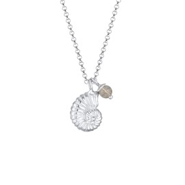 Elli Necklace Shell Labradorite Pendant 925 Sterling Silver gold-plated