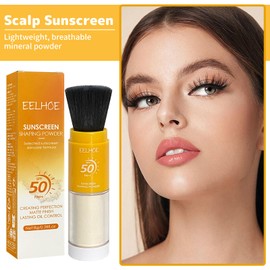 Mineral Sunscreen Powder, SPF Powder for Face Hair Scalp Sunscreen Powder, Lasting Lightweight Breathable, Suitable for All Skin Types (0.28 Oz)