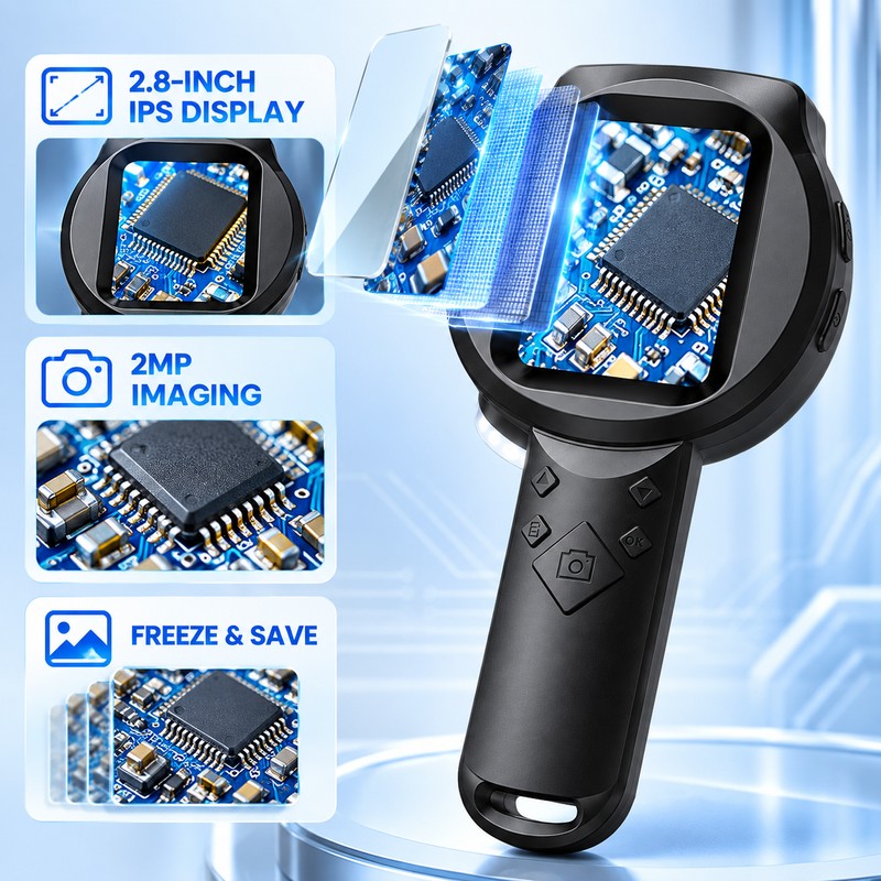 Handheld Digital Microscope for Inspection – 100X Magnification with 2.8-Inch