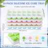 20 Pack Ice Cube Trays Silicone Ice Trays for Freezer